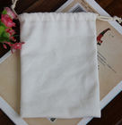 Bulk Printing Cotton Drawstring Bags , Logo Customized Canvas Drawstring Sack