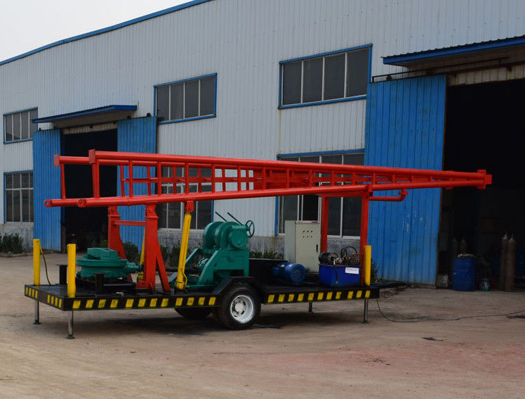 Trailer Mounted Water Well Drilling Rigs / Truck Mounted Rotary Drilling Rig